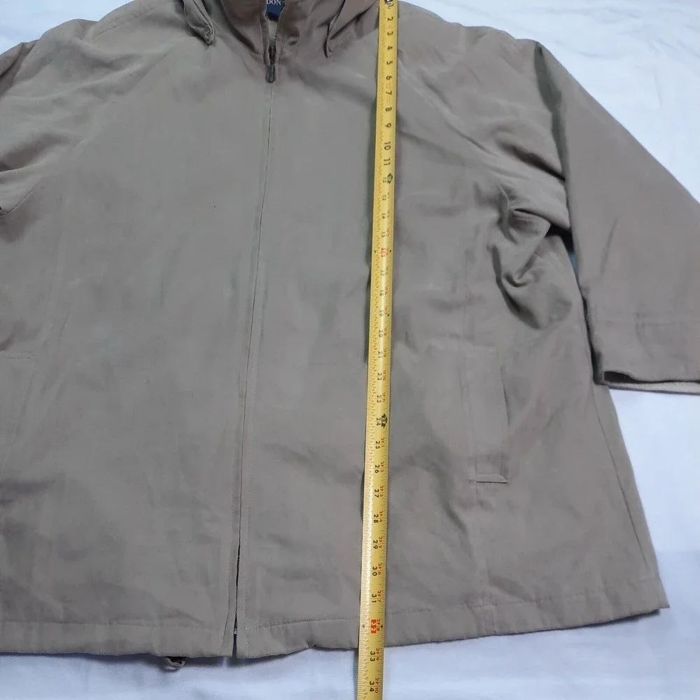 London Fog Mens Brown Full Zip Hooded Jacket Coat size 2X Reg - Picture 4 of 10